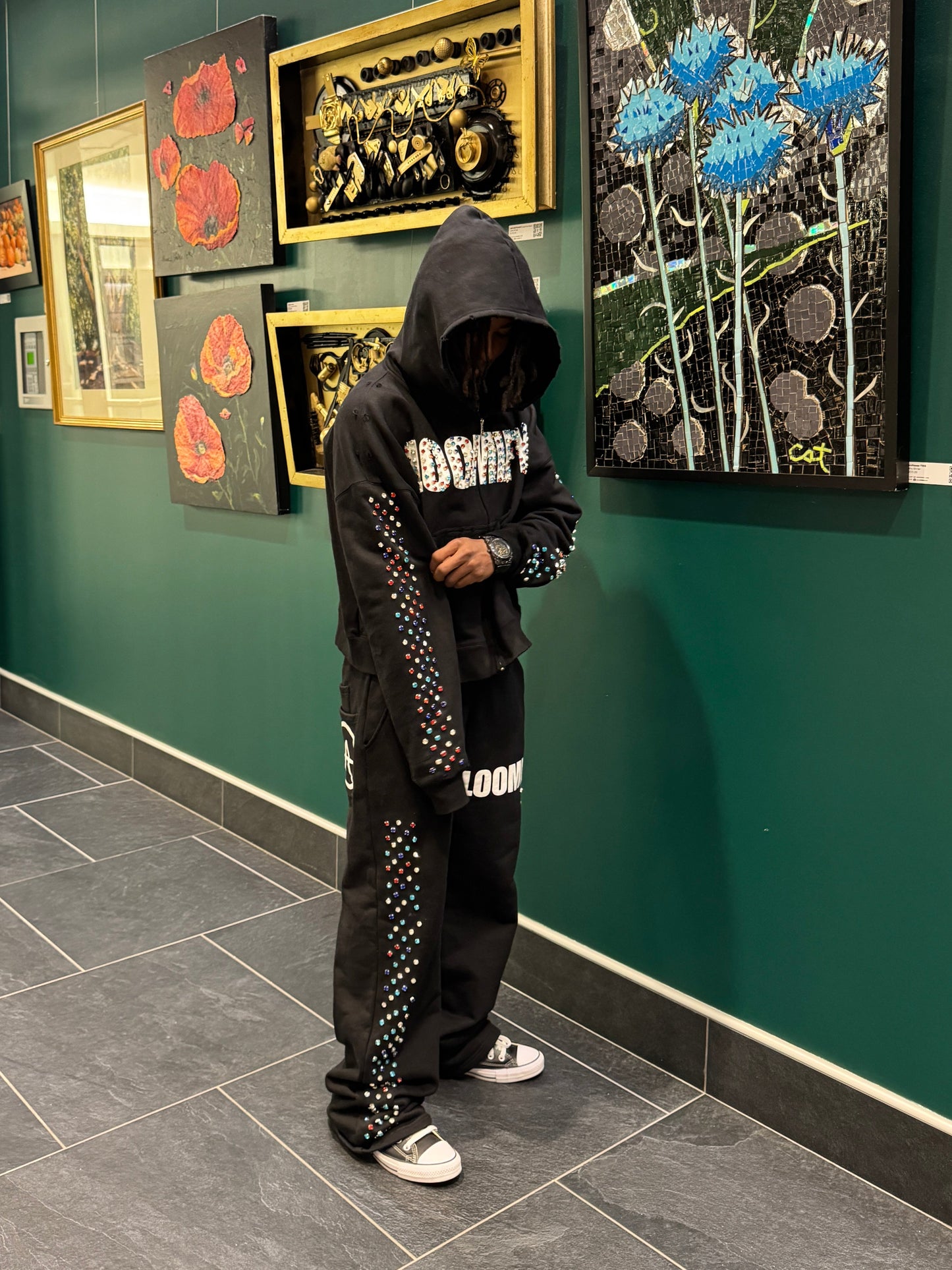 Black Crystal Zip-Up