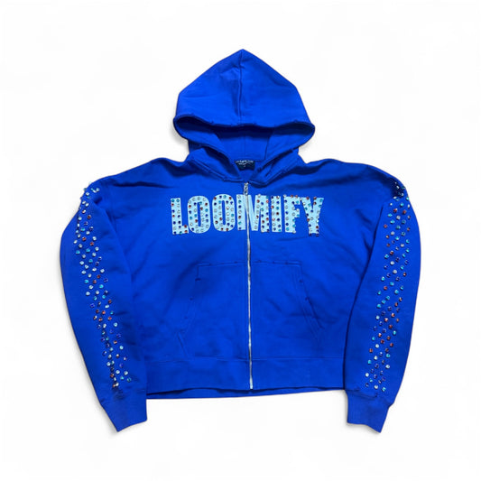 Blue Crystal Zip-up