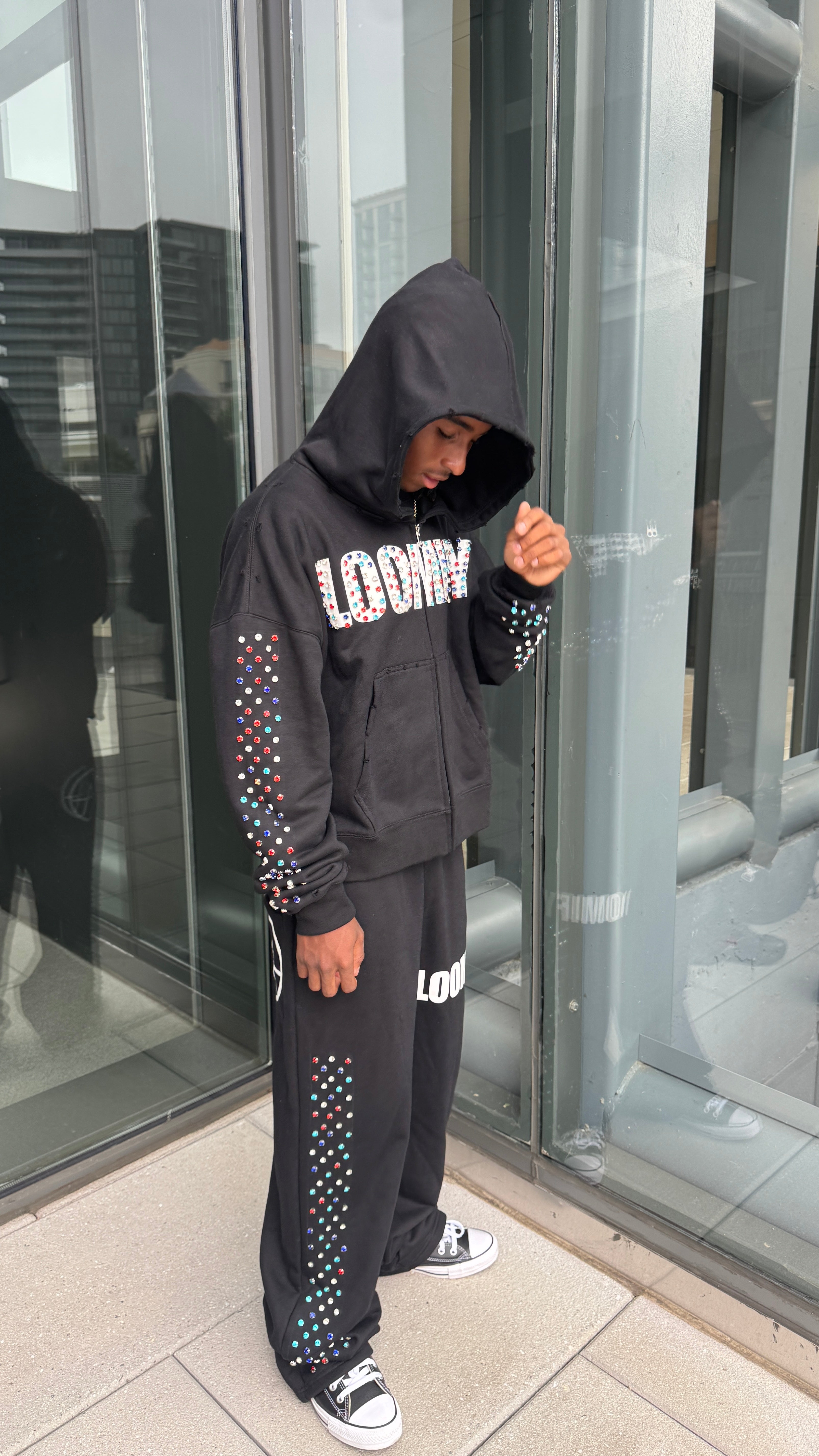 Black Crystal Zip-Up