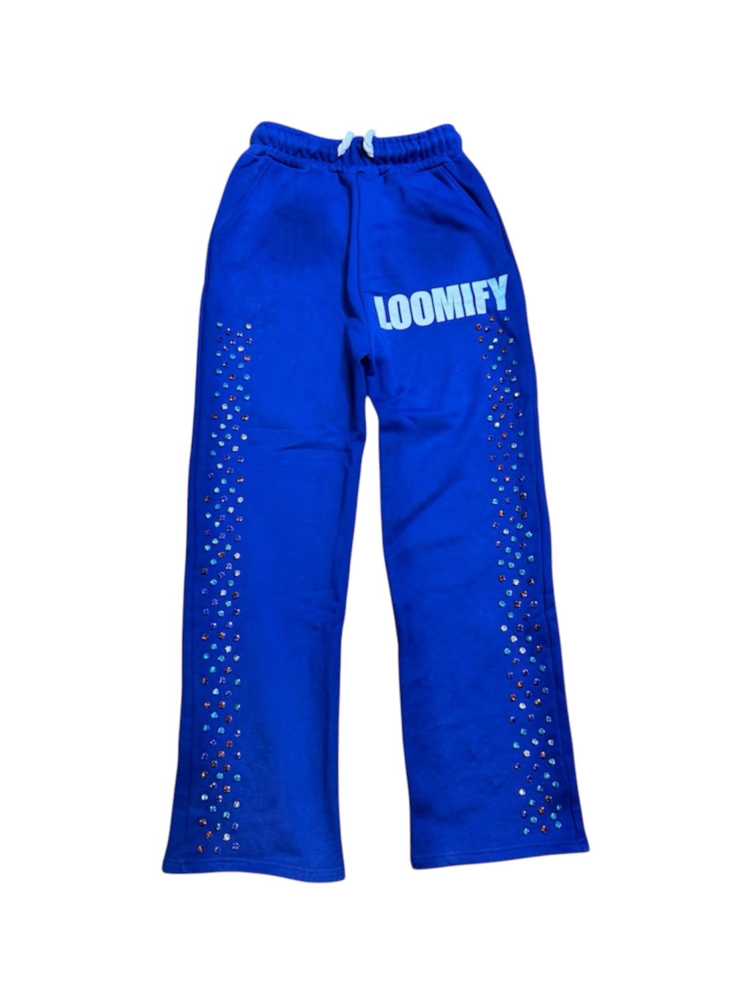 Blue Crystal Baggy Sweats