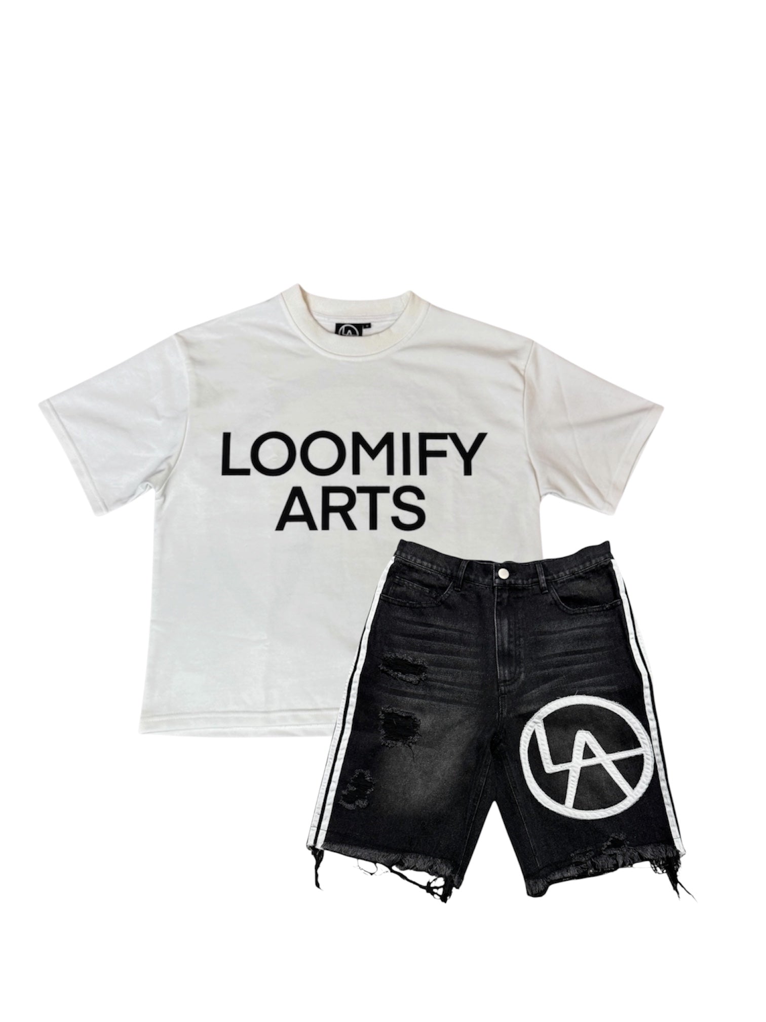 Denim Shorts + V2 Tee