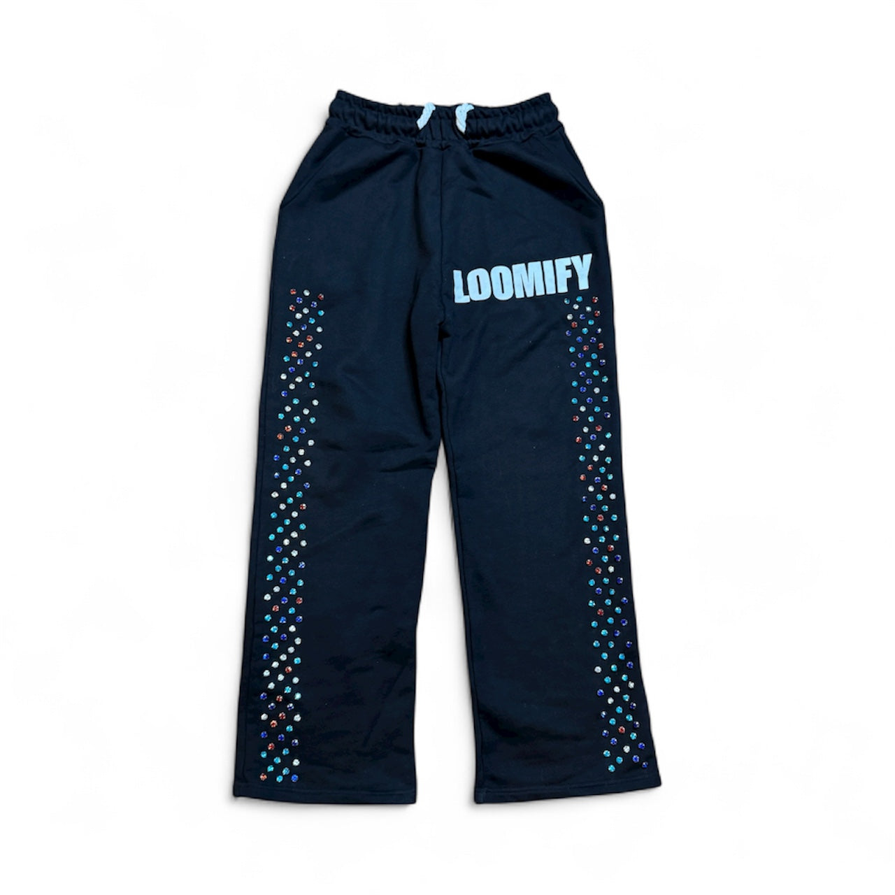 Black Crystal Baggy Sweatpants